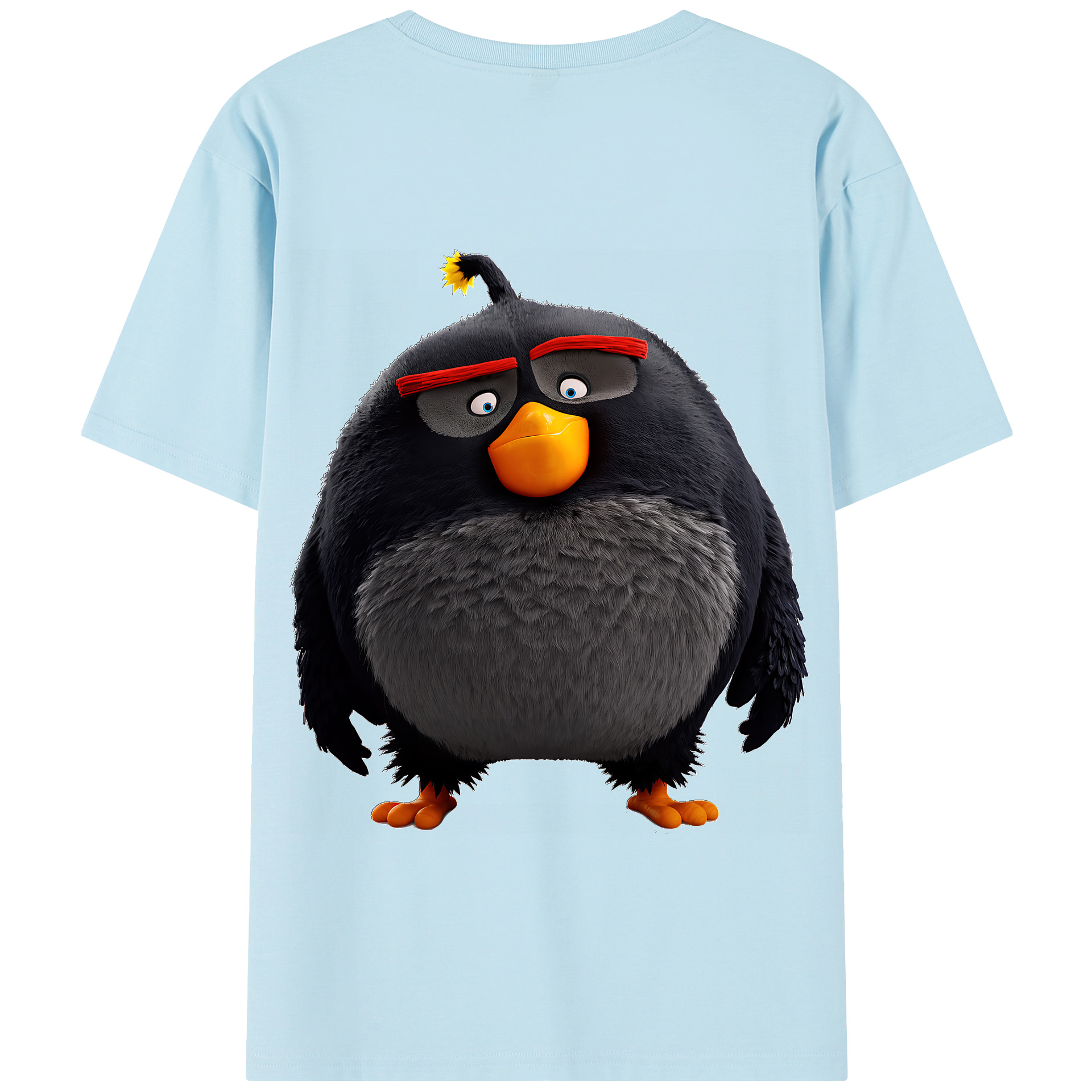 （画像用） Angry Birds アングリーバード 綿100％半袖Tシャツ（背面プリント）